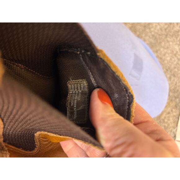 BullBoxer Boots Block Heal Leather Cognac Brown Women's Size 10 - Picture 6 of 6